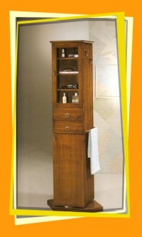 Rustic bathroom column