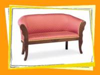 Rustic two seats sofa