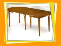 Rustic extendable oval table