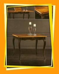 Rustic extendable square table